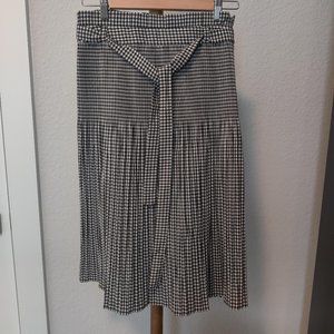 Zara pleated plaid midi skirt